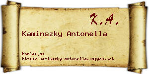 Kaminszky Antonella névjegykártya